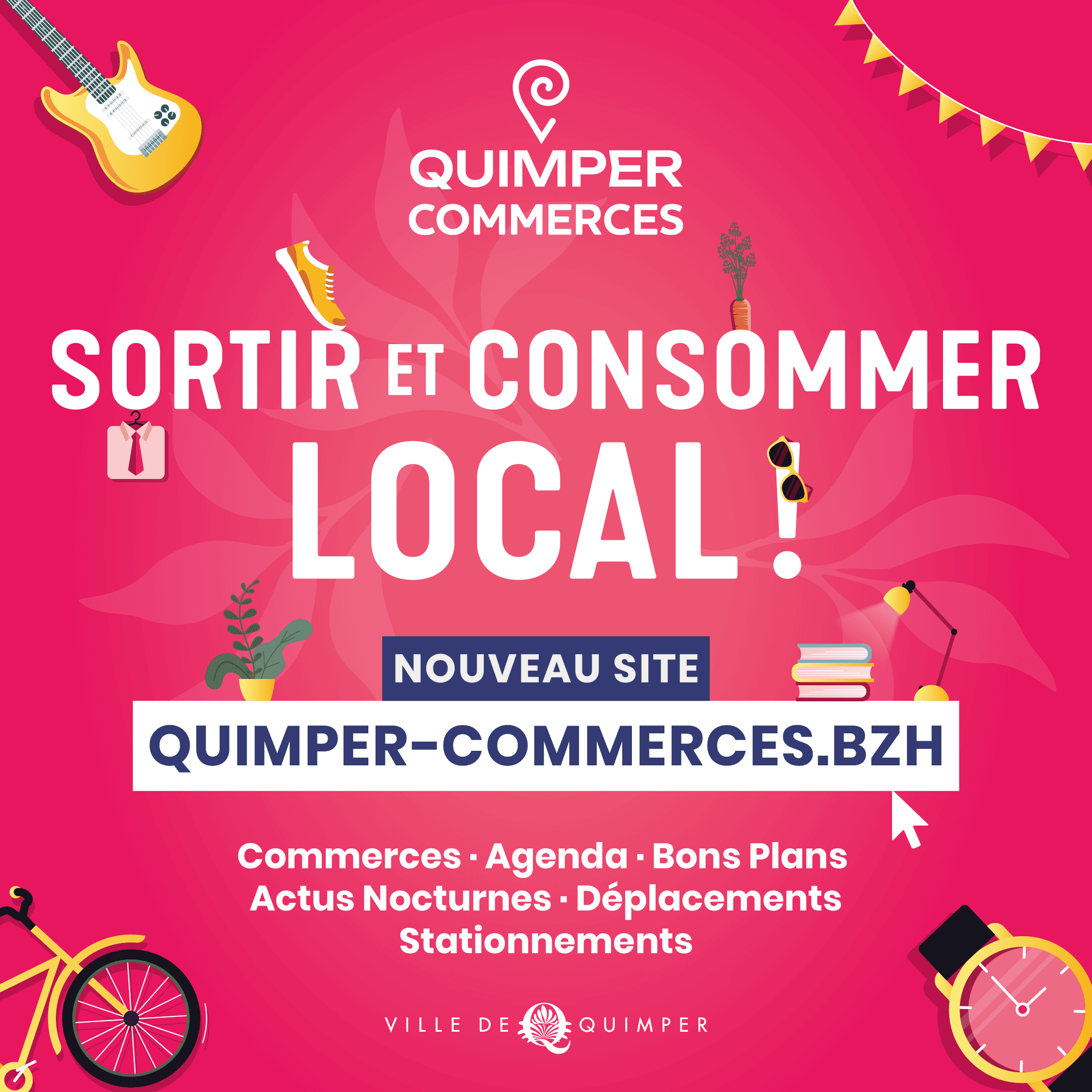 Affiche promotionnelle de Quimper Commerces Affiche Quimper Commerces